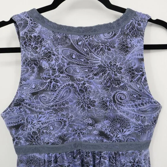 Athleta Paisley Dress Womens S Purple Boho Feminine Active Casual Beach Hippie - Picture 10 of 16